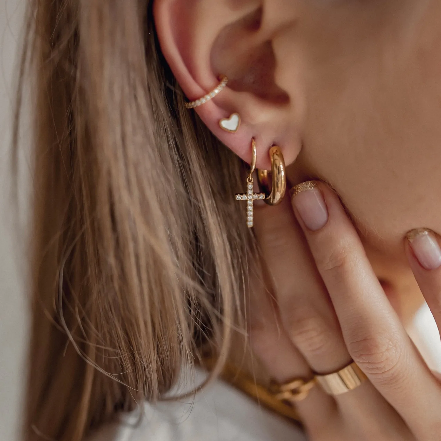 Creolen | Hey Happiness Kleine Runde Creolen Ohrringe in farbe Gold
