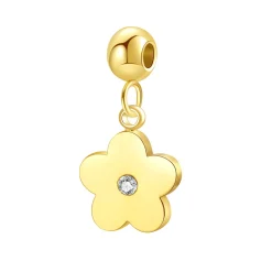 Anhänger | Hey Happiness Kleiner Zirkonia Anhänger Blume Gold