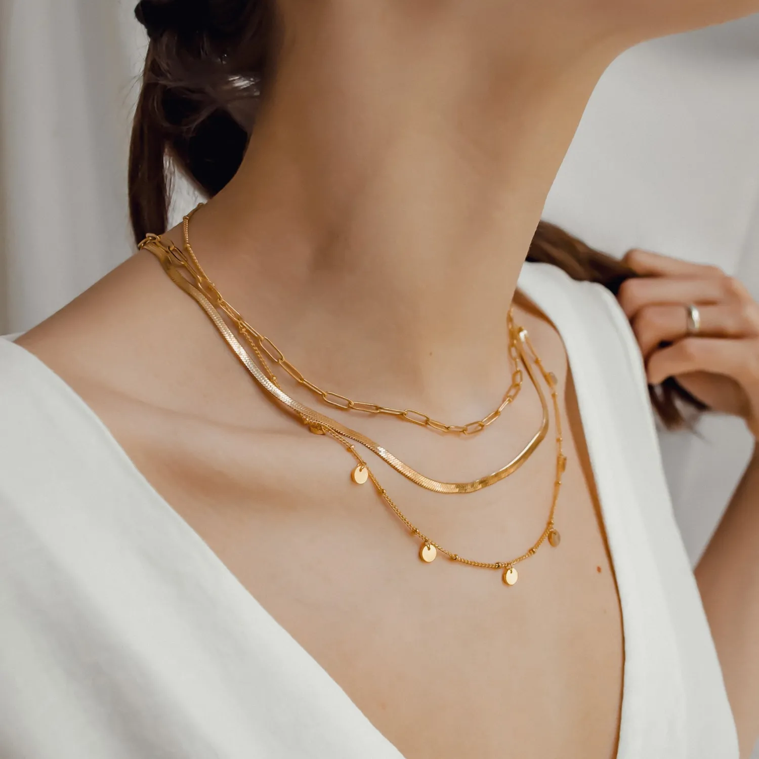 Filigrane Ketten | Hey Happiness Kreis Kette Gold