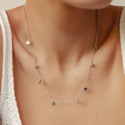Filigrane Ketten | Hey Happiness Kreis Kette Silber Silver