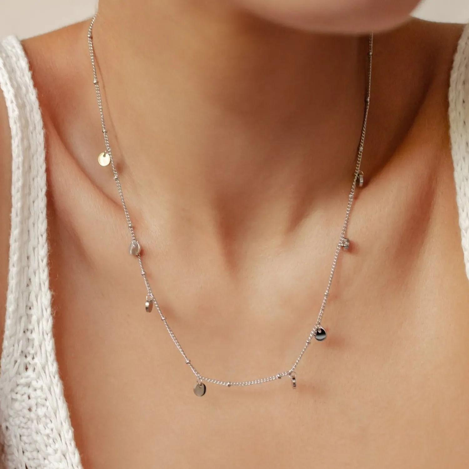 Filigrane Ketten | Hey Happiness Kreis Kette Silber Silver