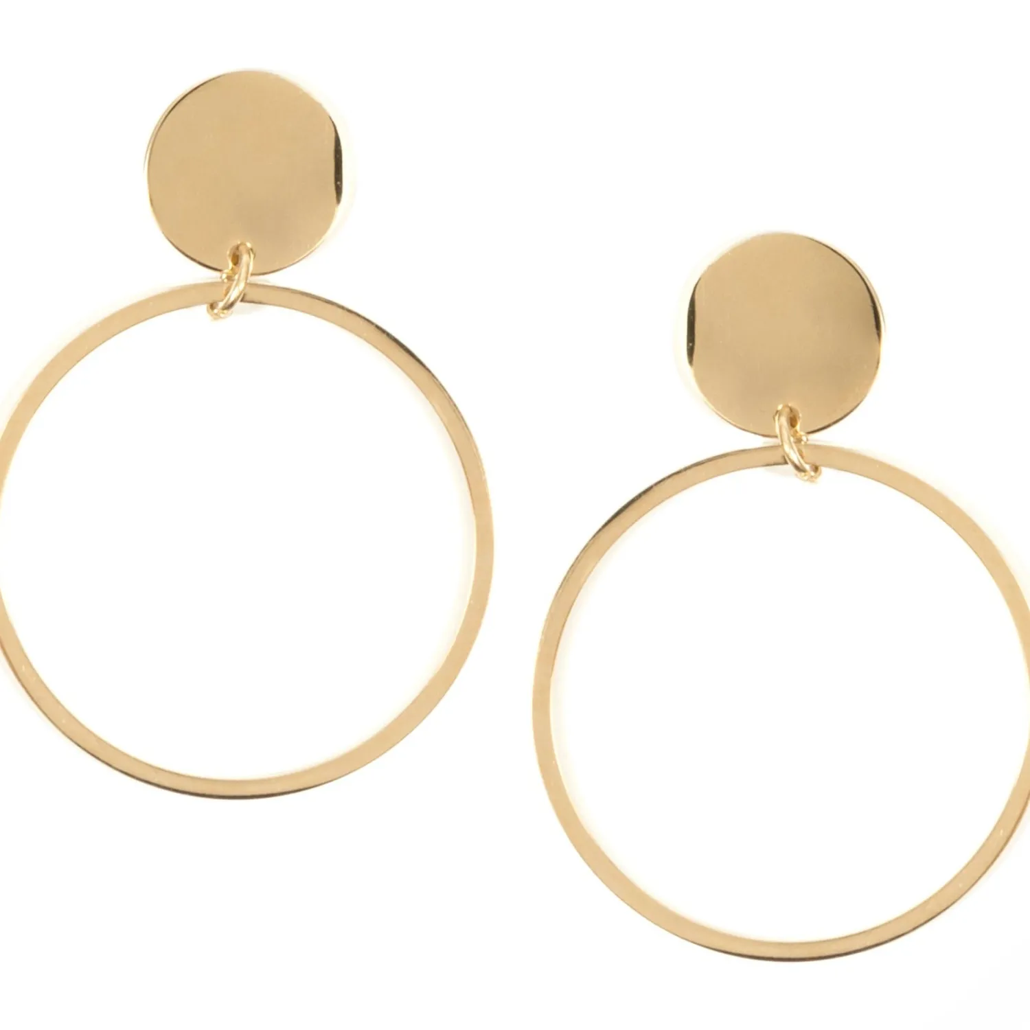 Creolen | Hey Happiness Kreis Ohrringe Creolen-Design in Silberfarbe Gold
