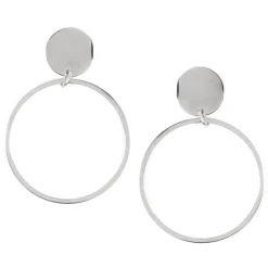 Creolen | Hey Happiness Kreis Ohrringe Creolen-Design in Silberfarbe Silver