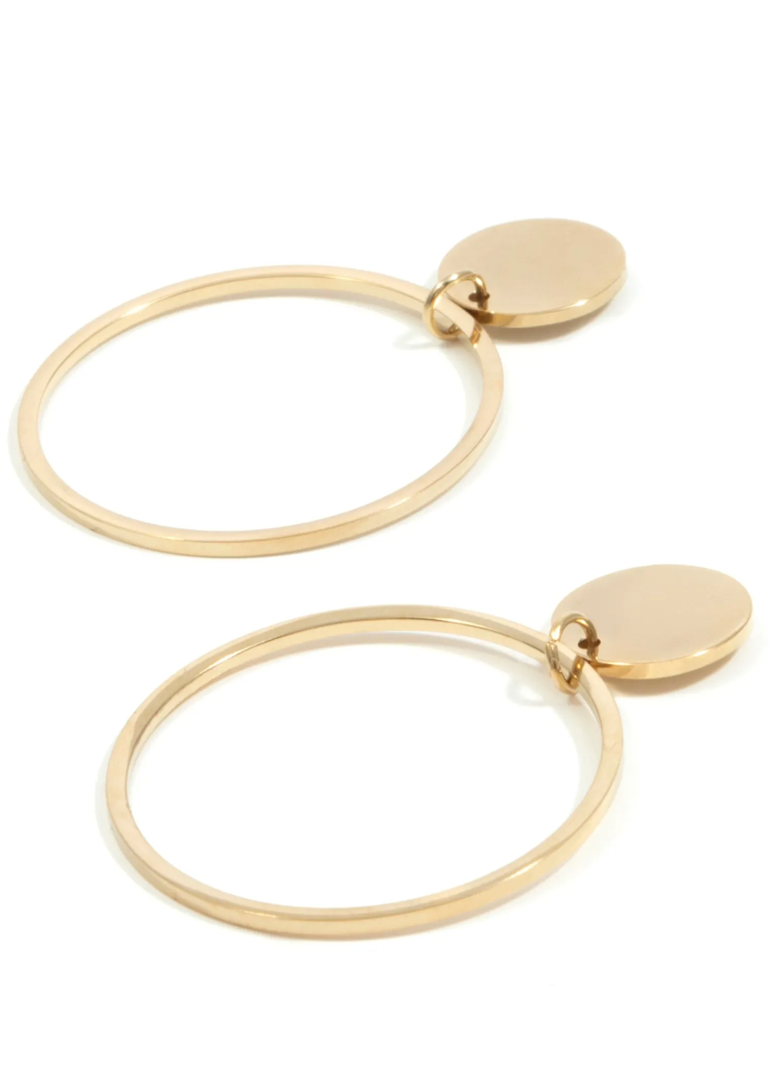 Creolen | Hey Happiness Kreis Ohrringe Creolen-Design in Silberfarbe Gold