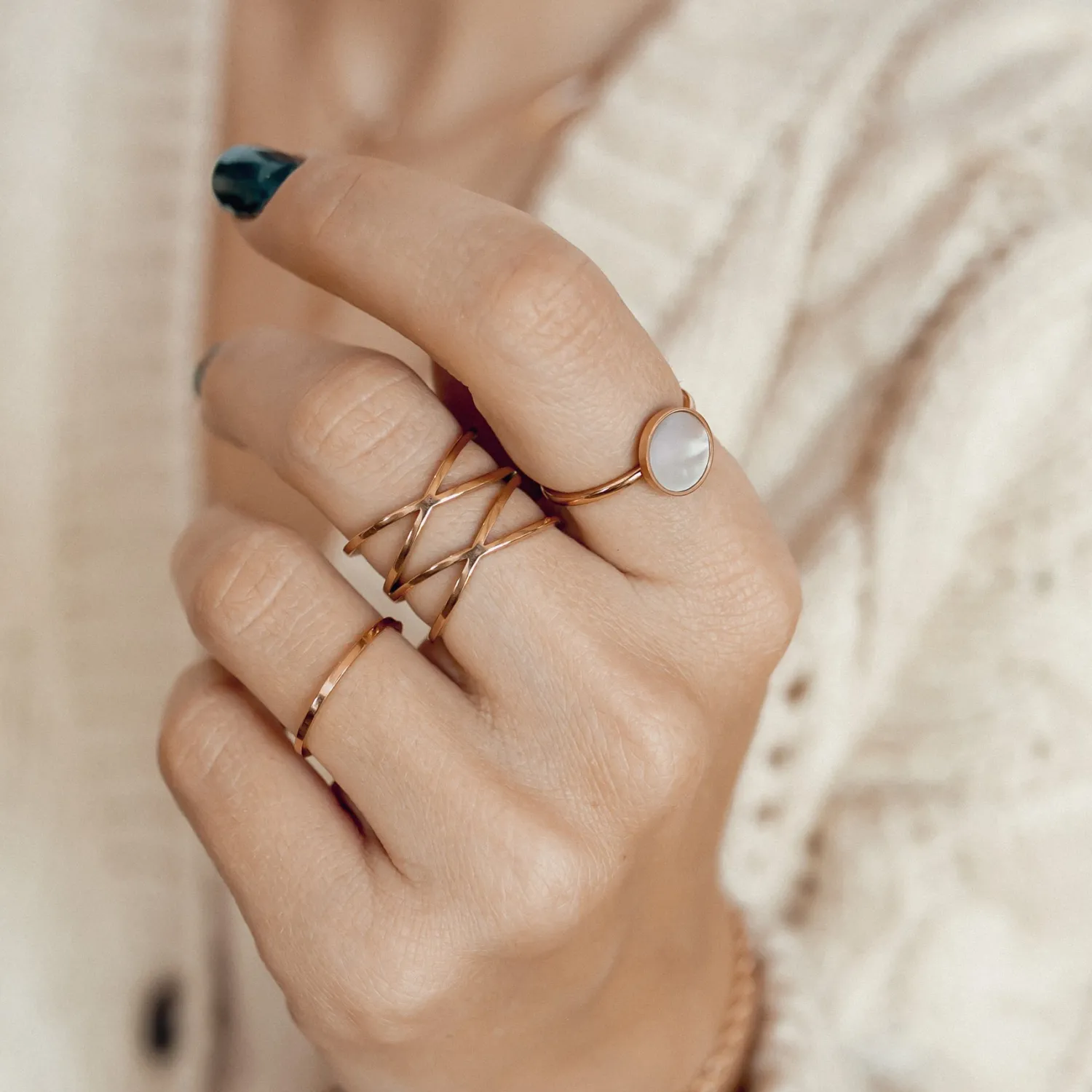 Auffällige Ringe | Hey Happiness Kreis Ring Rosegold