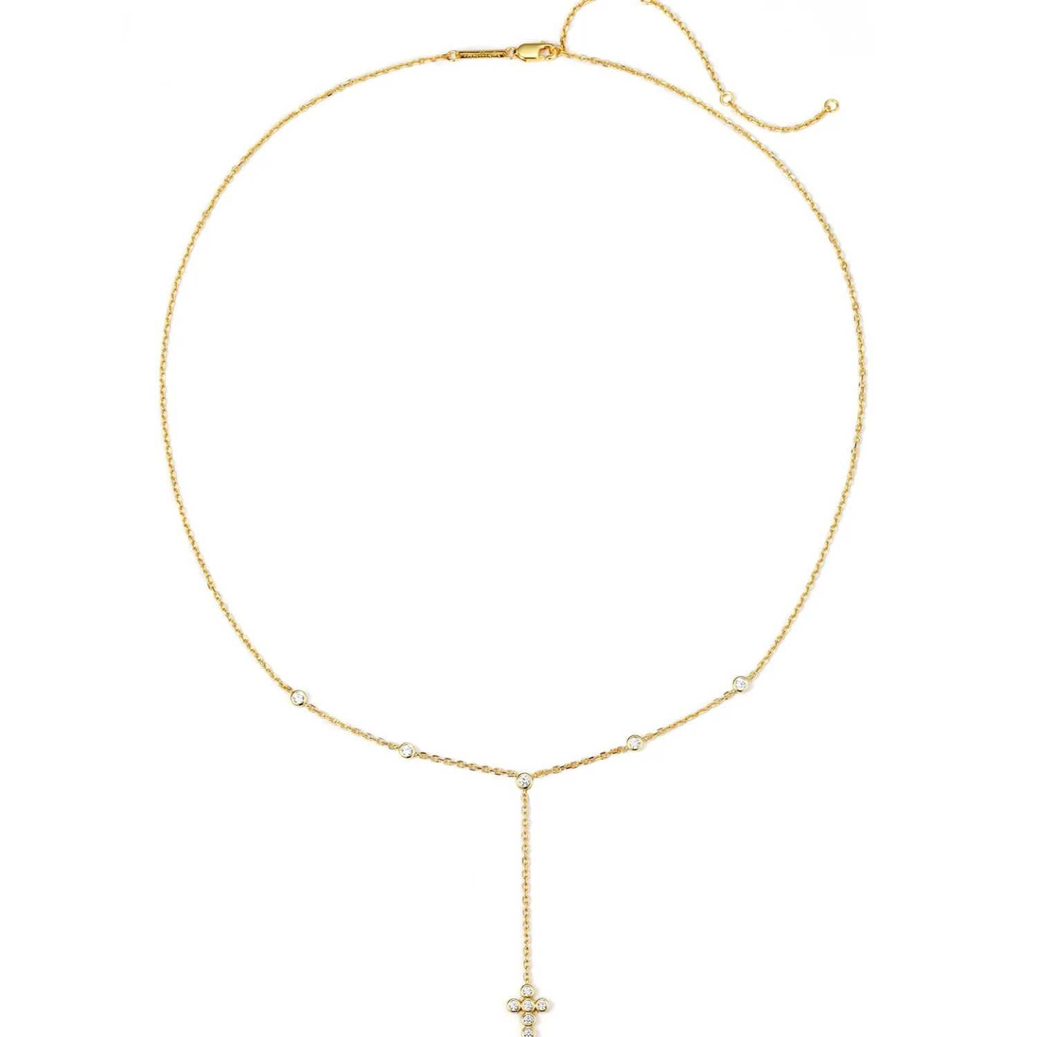 Lariat Necklaces | Filigrane Ketten | Hey Happiness Kreuz Y Lariat Kette aus Sterlingsilber