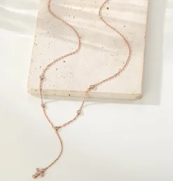 Lariat Necklaces | Filigrane Ketten | Hey Happiness Kreuz Y Lariat Kette aus Sterlingsilber