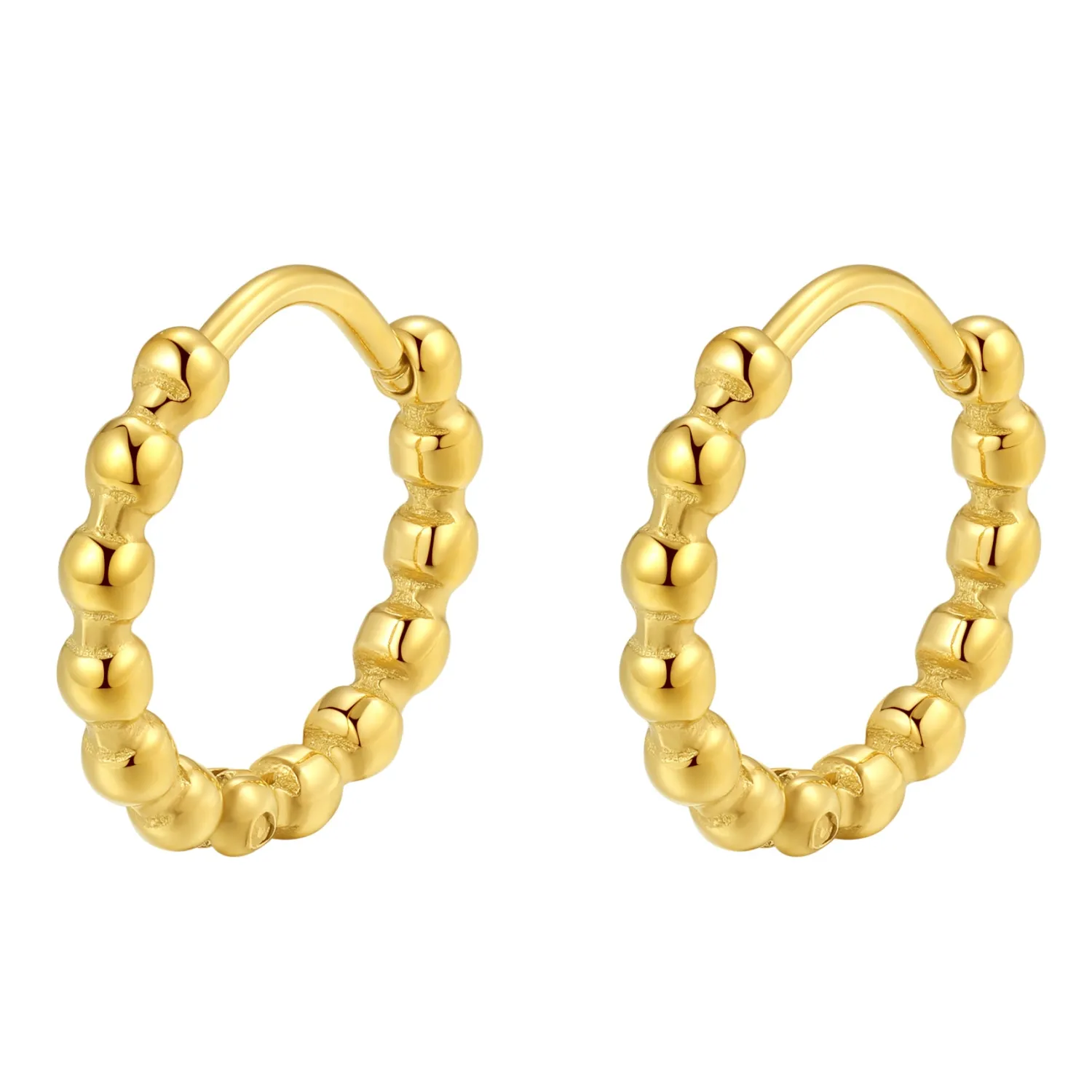 Creolen | Hey Happiness Kugel Creolen Ohrringe aus Edelstahl Gold