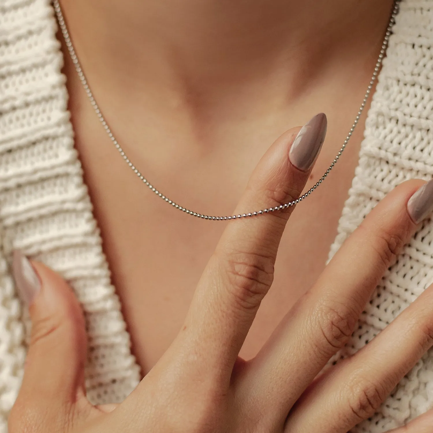 Filigrane Ketten | Hey Happiness Kugelkette in Silber Silver