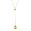 Filigrane Ketten | Lariat Necklaces | Hey Happiness Lariat Y Doppeltropfen Halskette aus Edelstahl