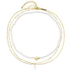 Necklace Sets | Choker Ketten | Hey Happiness Layering Ketten mit Perlen Veretes Sterlingsilber Set Gold
