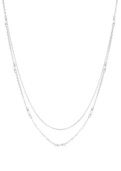 Necklace Sets | Hey Happiness 2 Layering Ketten Set Perlen Goldplattiertes Sterlingsilber