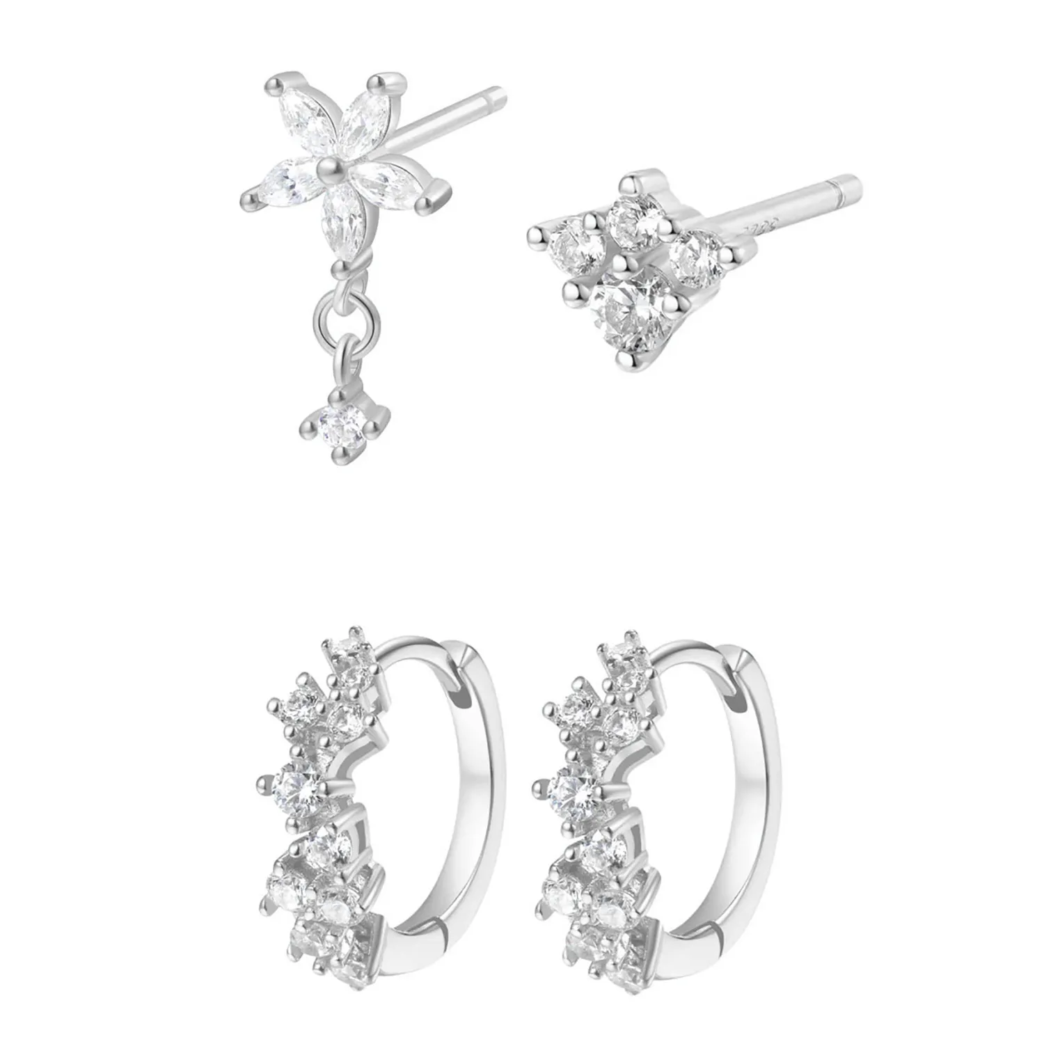 Earring Stack Sets | Hey Happiness Leuchte Ohrringe Set Sterlingsilber