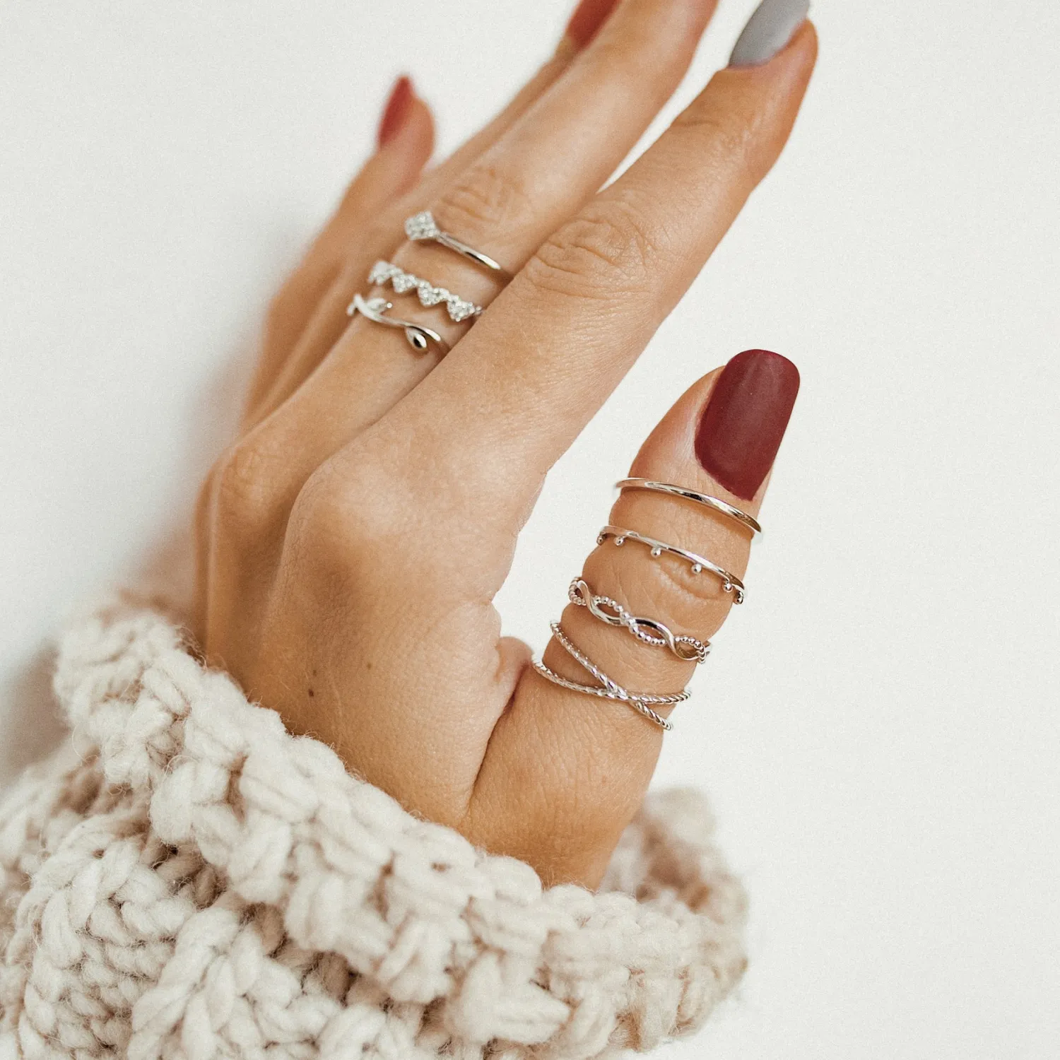 Schlichte Ringe | Hey Happiness Lorbeer Ring Sterlingsilber Silver