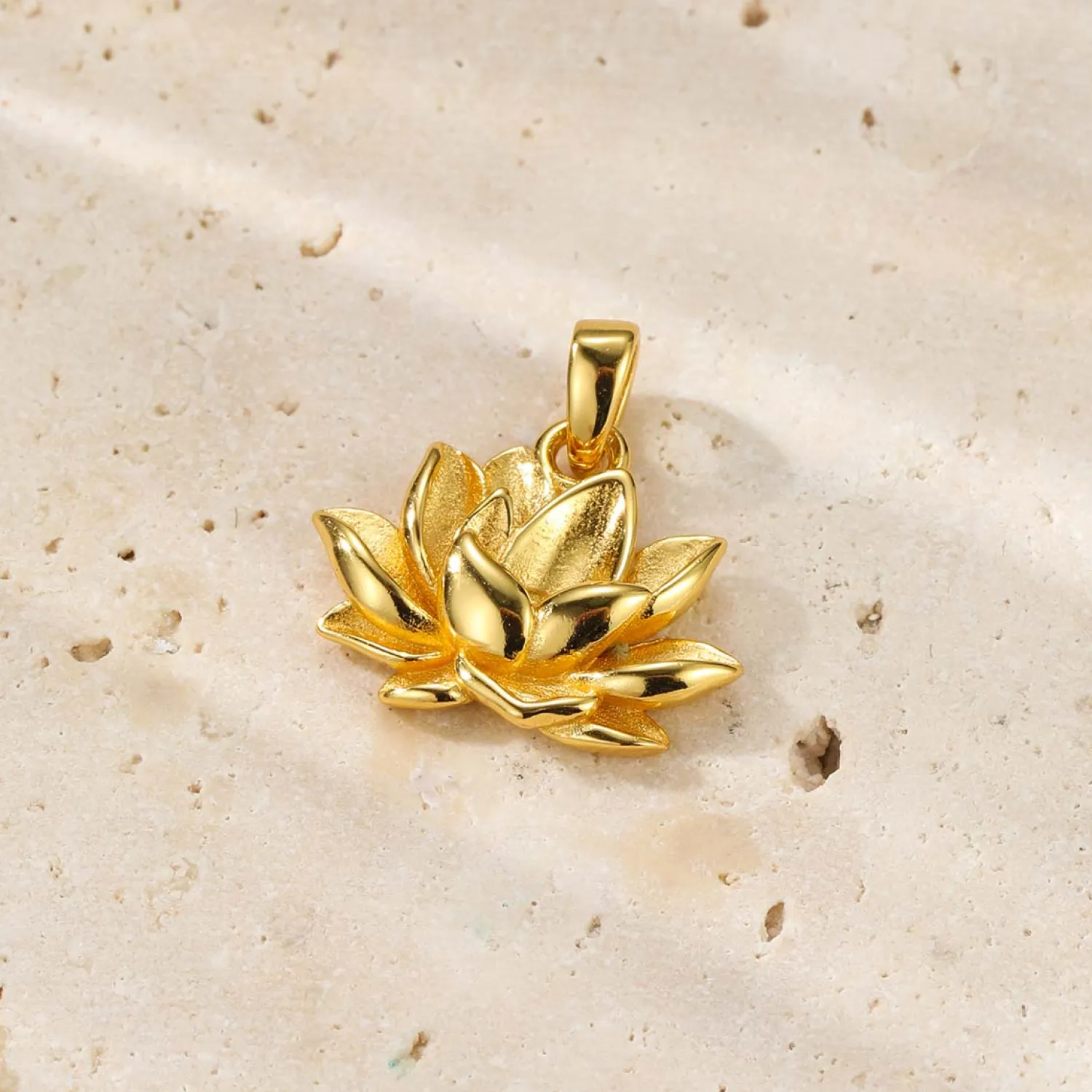 Anhänger | Filigrane Ketten | Hey Happiness Lotus Anhänger Halskette für Ausdauer aus Sterlingsilber