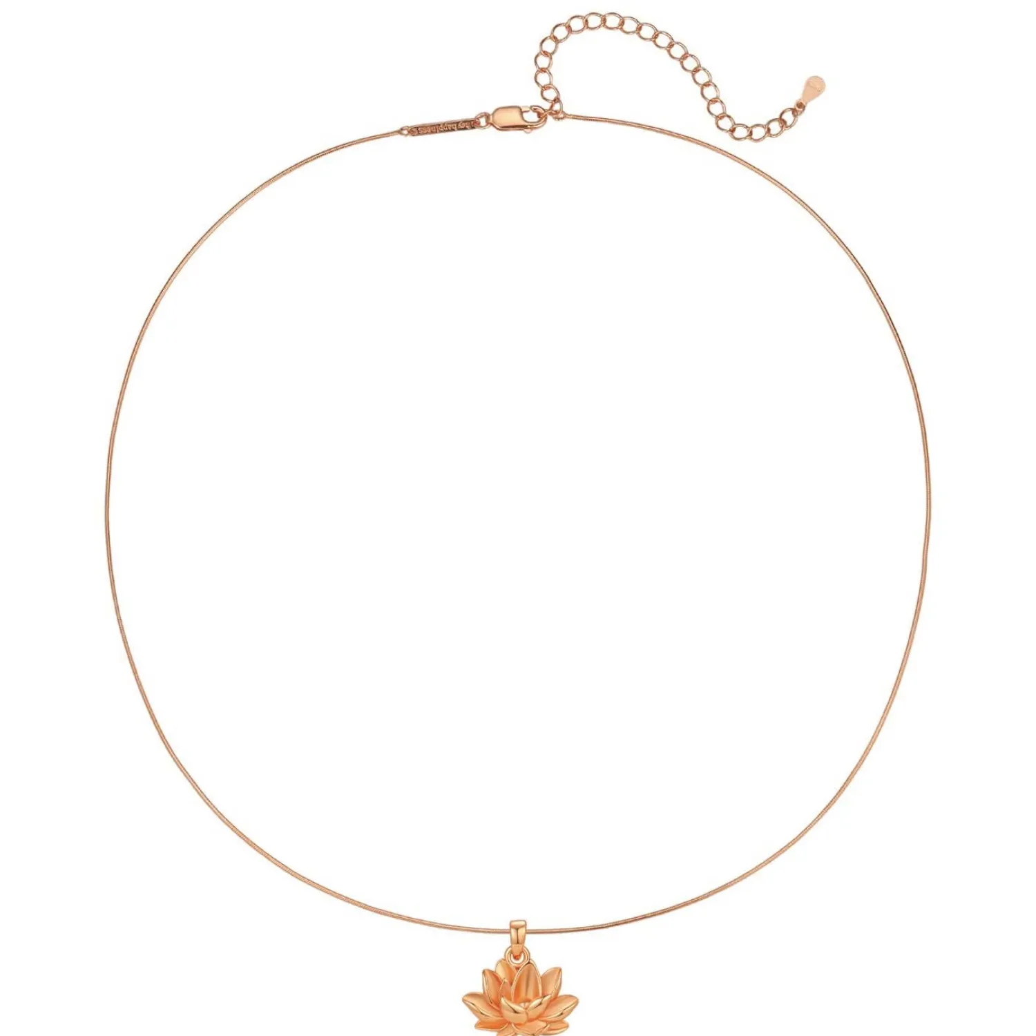Anhänger | Filigrane Ketten | Hey Happiness Lotus Anhänger Halskette für Ausdauer aus Sterlingsilber