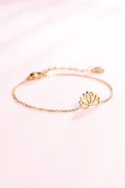 Charm Armbänder | Hey Happiness Lotus Armband in farbe Gold