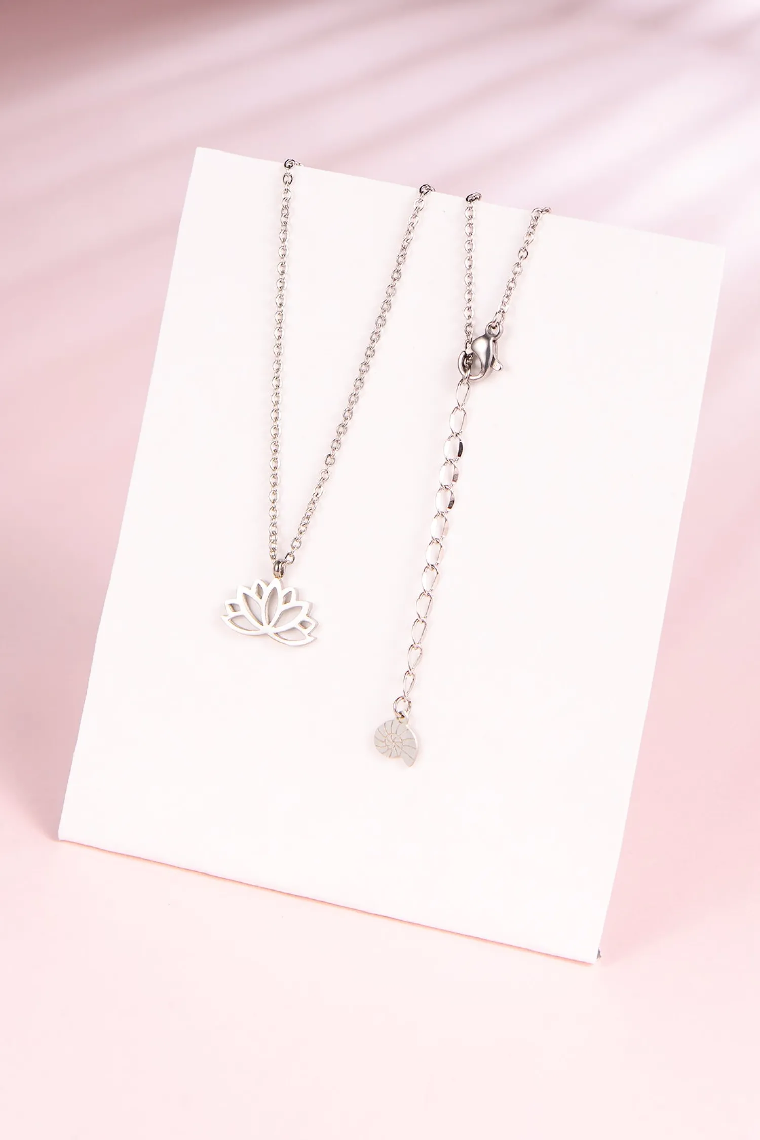 Filigrane Ketten | Hey Happiness Lotus Kette Silberfarbe Silver