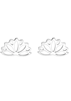 Ohrstecker | Hey Happiness Lotus Ohrstecker Silberfarbe Silver