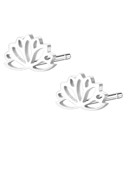 Ohrstecker | Hey Happiness Lotus Ohrstecker Silberfarbe Silver
