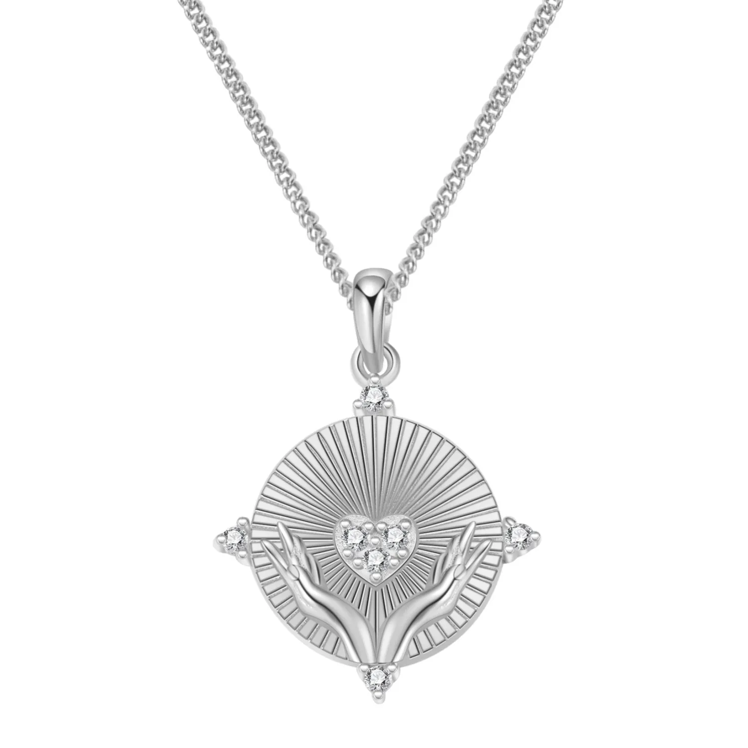 Filigrane Ketten | Hey Happiness Love Anhänger Kette aus Sterlingsilber