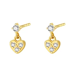 Ohrstecker | Hey Happiness Love Herz Ohrstecker 585 Gold
