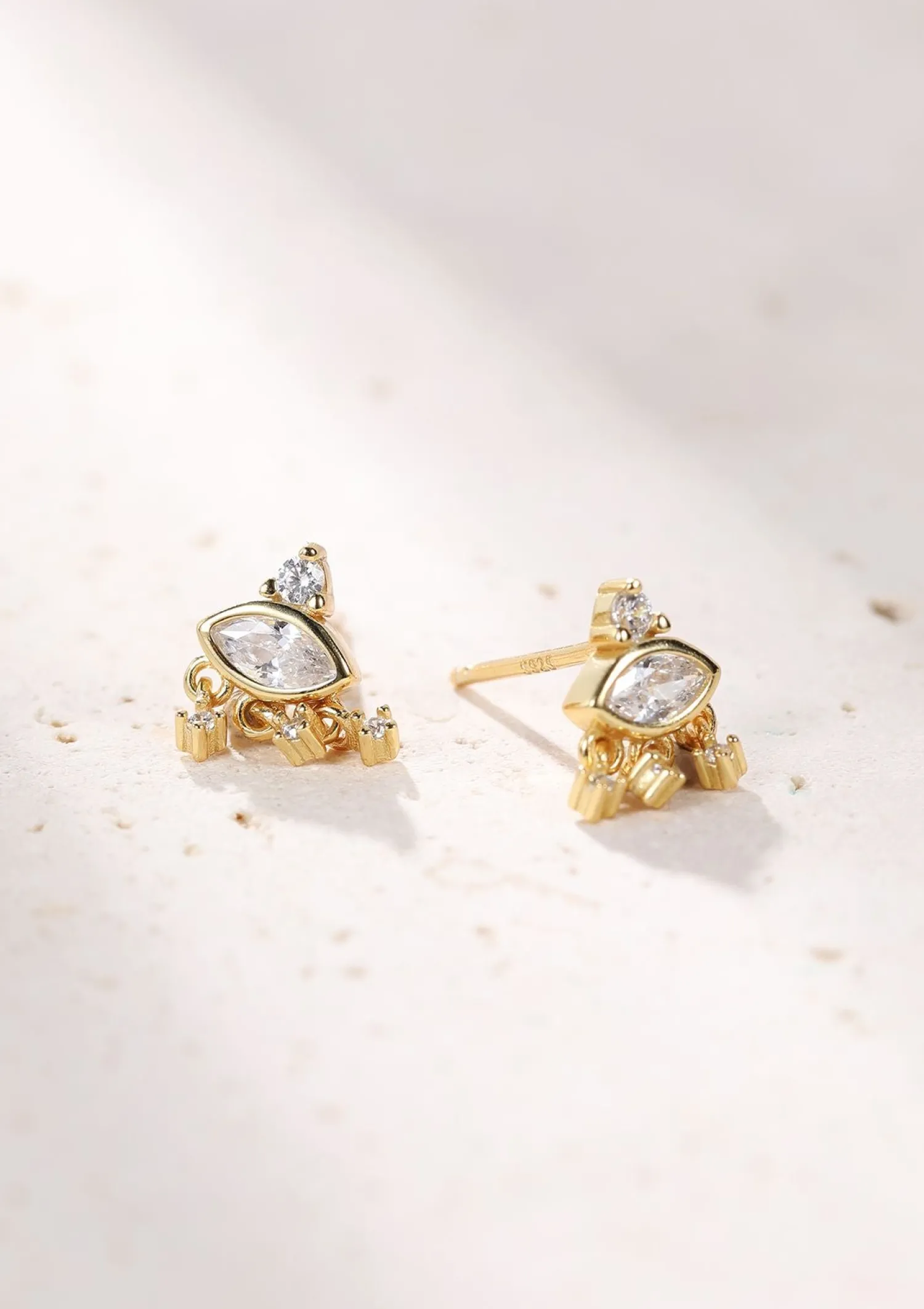 Ohrstecker | Hey Happiness Lucky Eye Ohrstecker Sterlingsilber in Gold