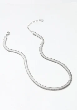 Statement Ketten | Hey Happiness Massive Schlangenkette in Silber Silver