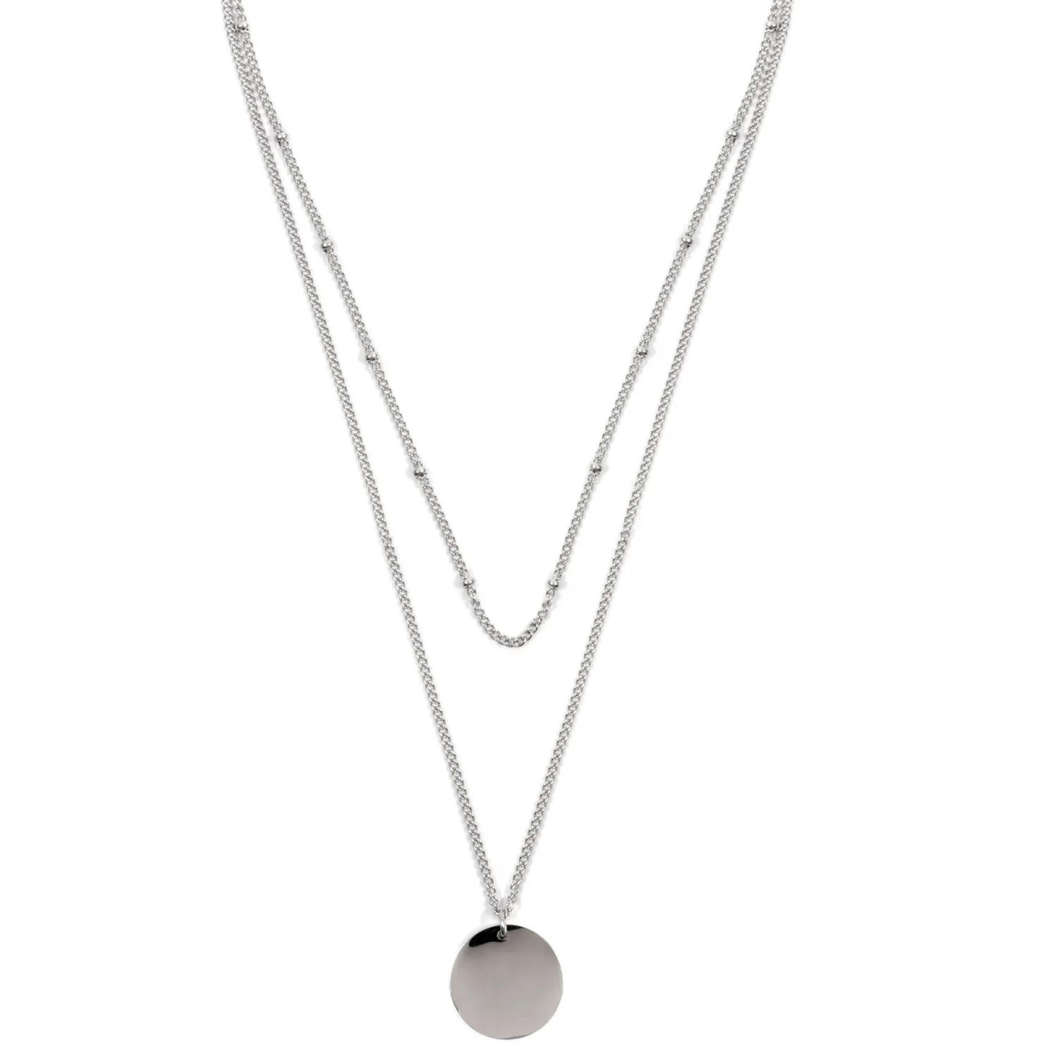 Choker Ketten | Filigrane Ketten | Hey Happiness Mehrreihige Kreis Kette in Silberfarbe Silver
