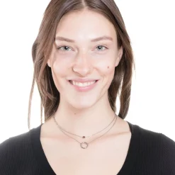 Filigrane Ketten | Hey Happiness Mehrreihige Kreis Kette in Silber Silver