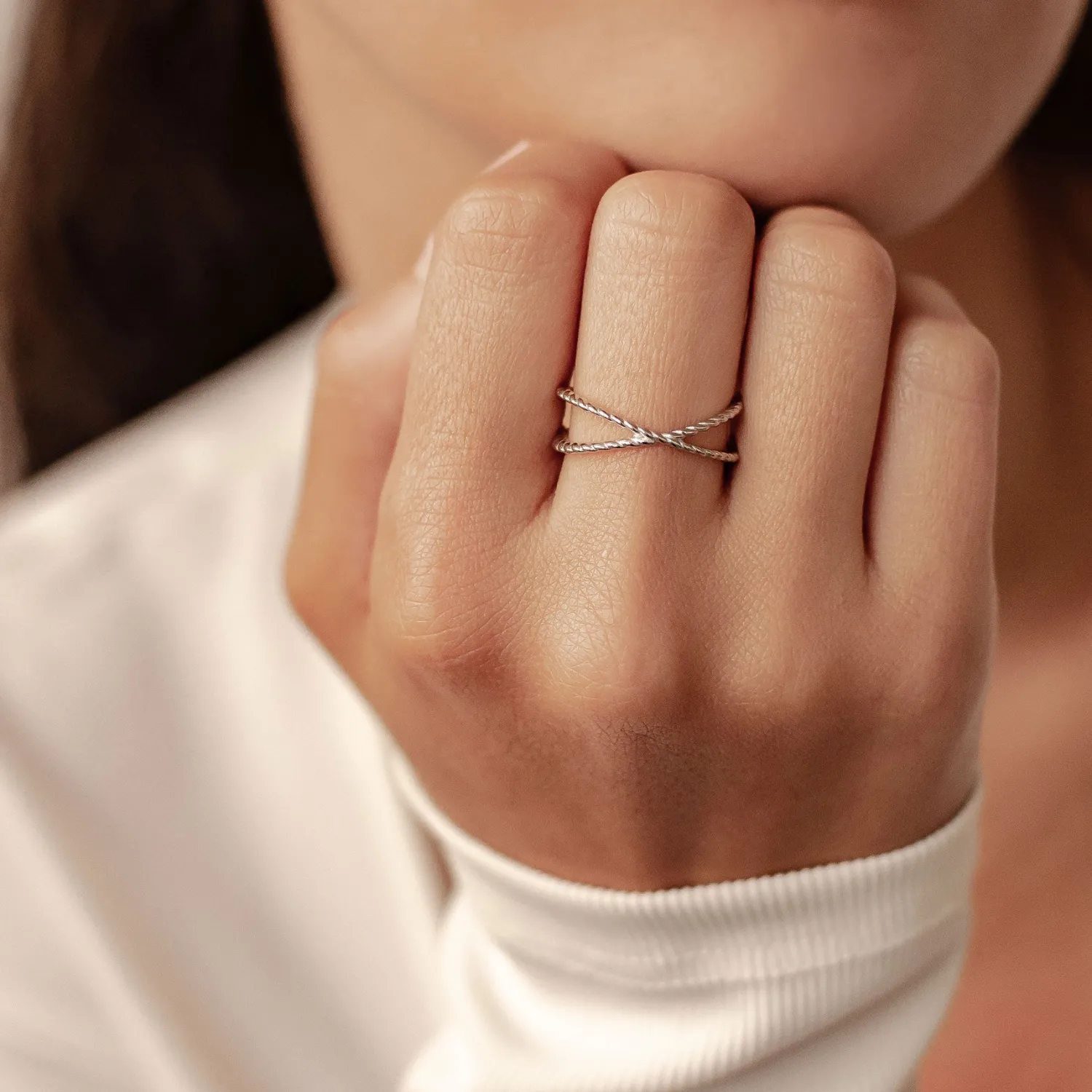 Schlichte Ringe | Hey Happiness Meridian Ring Sterlingsilber Silver