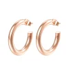 Creolen | Hey Happiness Mittelgroße Runde Creolen in Rosegold Rose Gold