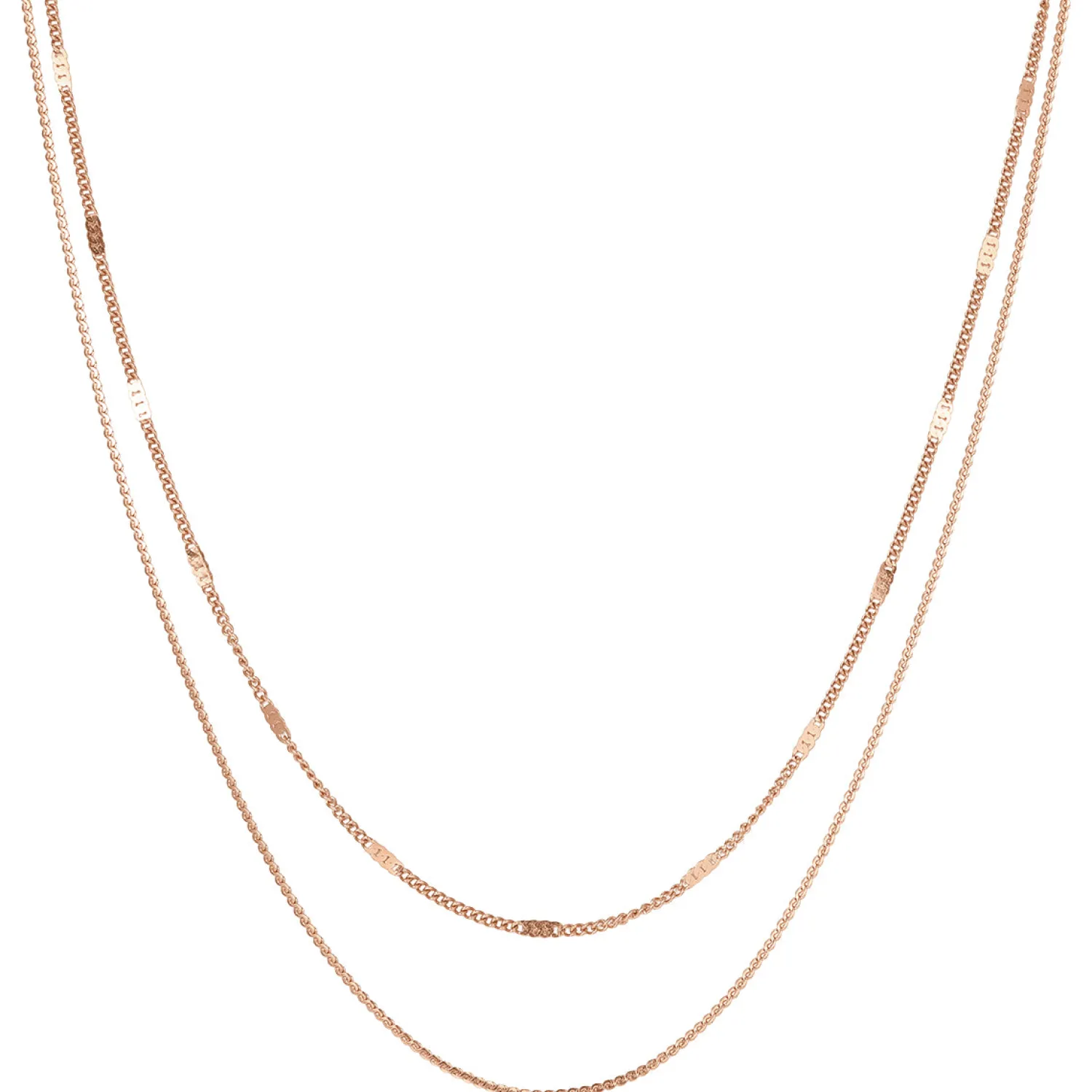 Filigrane Ketten | Hey Happiness Mix von Kabelkette und Kugelkette in Rosegold Rose Gold