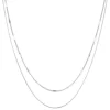 Filigrane Ketten | Hey Happiness Mix von Kabelkette und Kugelkette in Silber Silver