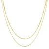 Filigrane Ketten | Hey Happiness Mix von Kabelkette und Kugelkette in Gold