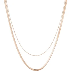 Filigrane Ketten | Hey Happiness Mix von Schlangenkette und Kabelkette in Rosegold Rose Gold