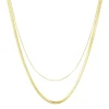 Filigrane Ketten | Hey Happiness Mix von Schlangenkette und Kabelkette in Gold