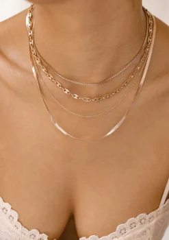 Filigrane Ketten | Hey Happiness Mix von Schlangenkette und Kabelkette in Rosegold Rose Gold
