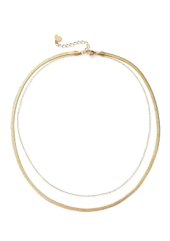 Filigrane Ketten | Hey Happiness Mix von Schlangenkette und Kabelkette in Gold