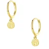 Huggie Ohrringe | Hey Happiness Münze Huggie Ohrringe Sterlingsilber Vermeil Gold