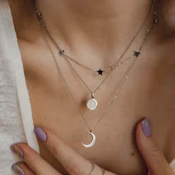 Anhänger | Hey Happiness Mond Anhänger Sterlingsilber Silver