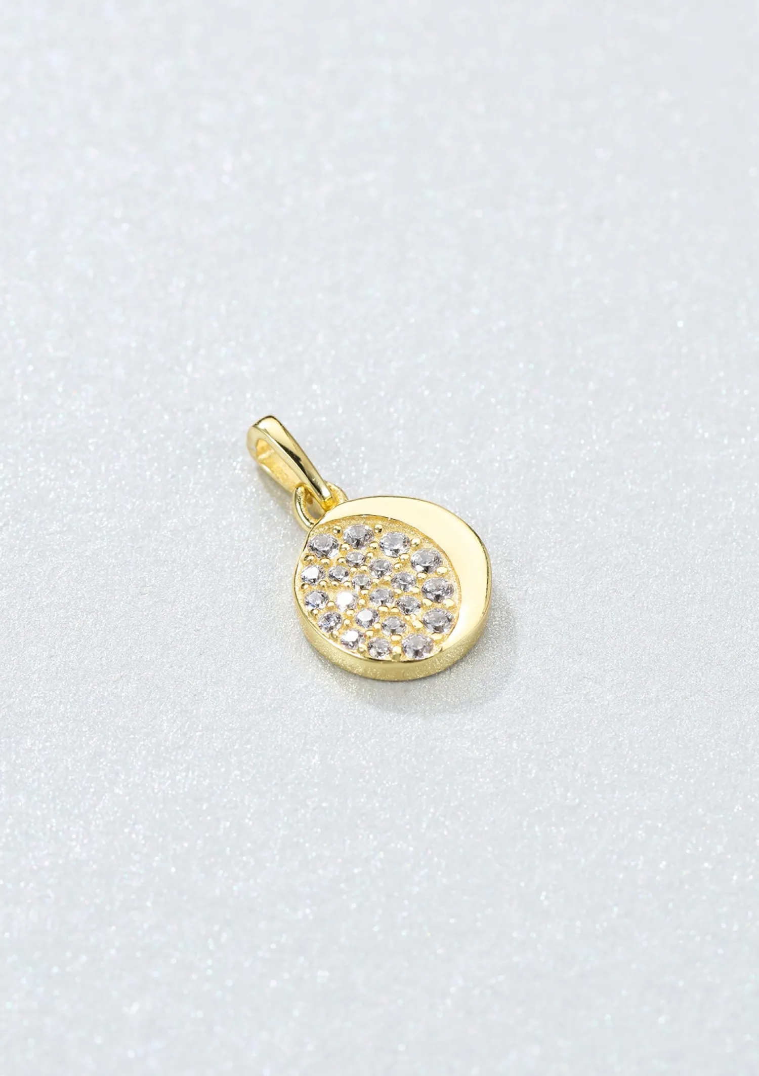 Anhänger | Hey Happiness Mond Anhänger Sterlingsilber in Gold