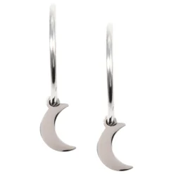 Creolen | Hey Happiness Mond Creolen in Silberfarbe Silver