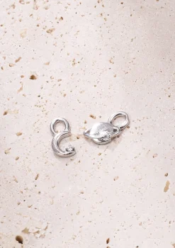 Creolen | Hey Happiness Mond und Planet Charm Creolen aus Sterlingsilber Silver