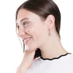 Creolen | Hey Happiness Mond und Stern Creolen in Silber Silver