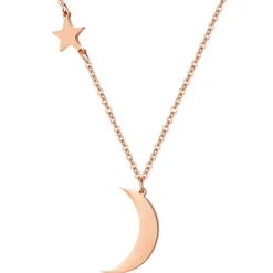 Filigrane Ketten | Hey Happiness Mond und Stern Kette in Rosegold Rose Gold