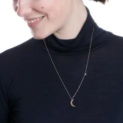 Filigrane Ketten | Hey Happiness Mond und Stern Kette in Rosegold Rose Gold
