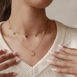 Necklace Sets | Hey Happiness Mond und Stern Schmuck Ketten-Set Wasserfest