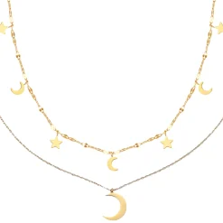 Necklace Sets | Hey Happiness Mond und Stern Schmuck Ketten-Set Wasserfest