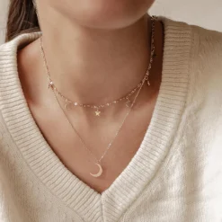Necklace Sets | Hey Happiness Mond und Stern Schmuck Ketten-Set Wasserfest